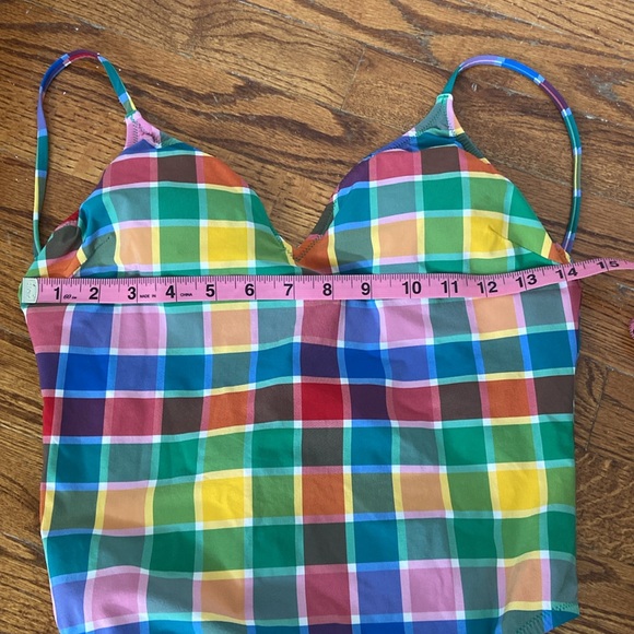 Vintage Multicolored Plaid Swimsuit - Picture 3 of 5